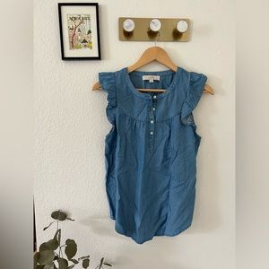 Loft Denim Blouse- Size: xs